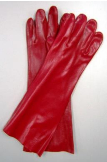 Red PVC Chemical Gloves