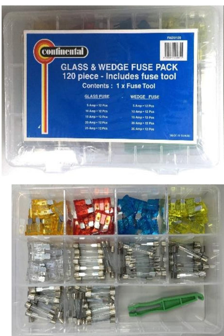 Fuse Assortment Glass/Wedge 120pc